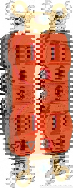 Straight Blade Duplex Receptacle: NEMA 5-15R, 15 Amps, Isolated Ground
